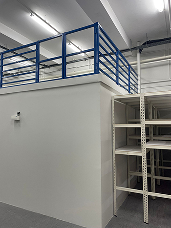 Installing mezzanine on Woodlands Singapore project - Racknsave Racking Solutions.