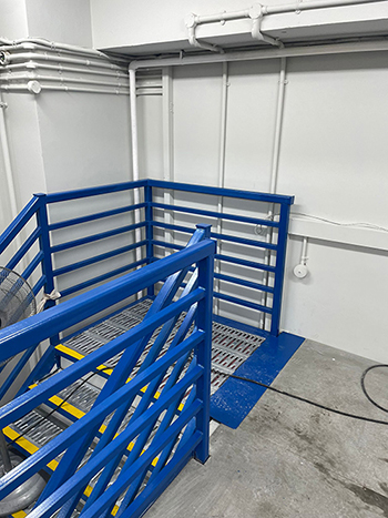 Installing mezzanine on Woodlands Singapore project - Racknsave Racking Solutions.